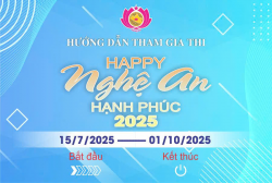 Thể lệ và hướng dẫn tham gia cuộc thi ảnh, video “Nghệ An hạnh phúc - Happy Nghệ An 2025”