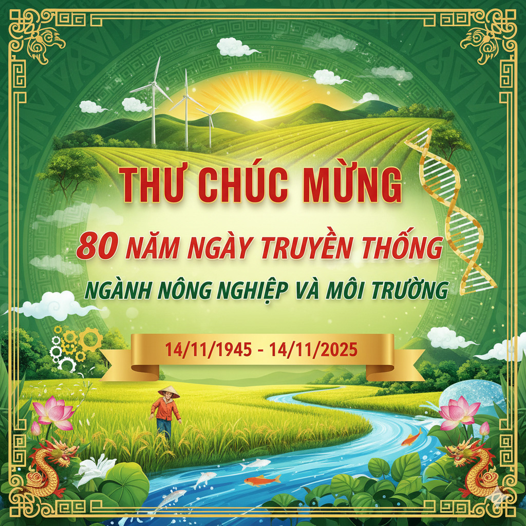 Thư chúc mừng của Thủ tướng Chính phủ Phạm Minh Chính nhân kỷ niệm 80 năm ngày truyền thống ngành Nông nghiệp và Môi trường Việt Nam (1945 - 2025)